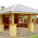 Gazebo in muratura con barbecue (barbecue)