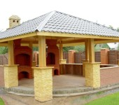 Gazebo in muratura con barbecue (barbecue)