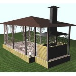 Gazebo ginestre con barbecue