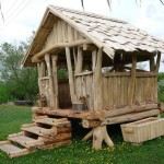 Y un estilo bastante fabuloso: una glorieta, similar a la cabaña de Baba Yaga