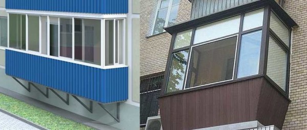 È economico rivestire il balcone dall'esterno con rivestimenti metallici o lamiere profilate