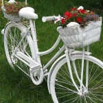 La bici è irreparabile: dipingila e pianta fiori. Poche persone hanno un letto così estivo (l'importante è non essere demolito)