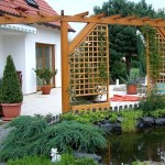 Entonces, con la ayuda de una pérgola, puede organizar la entrada a la casa: este es un dosel que se ve bien incluso sin plantas, y cuando crezcan será aún más cómodo