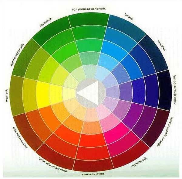 Círculo de color. Un sector contiene colores que son ideales para combinar