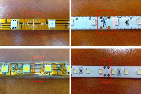 corte la tira de LED con tijeras estrictamente de acuerdo con la marca