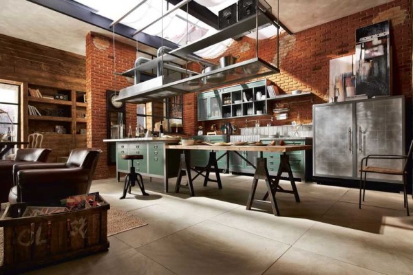 Cucina in stile loft