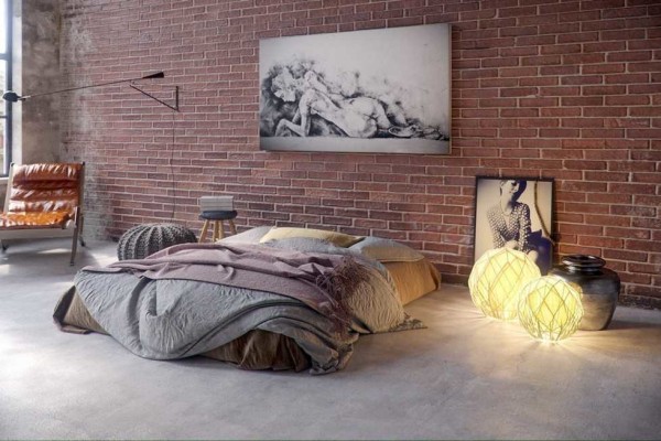 Loft stil soverom