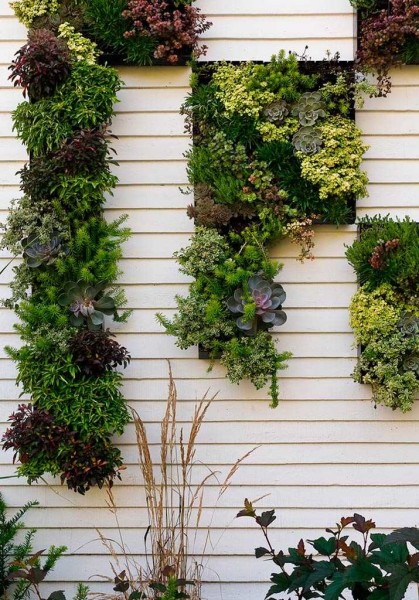 Anche il muro della casa può essere decorato in modo simile.