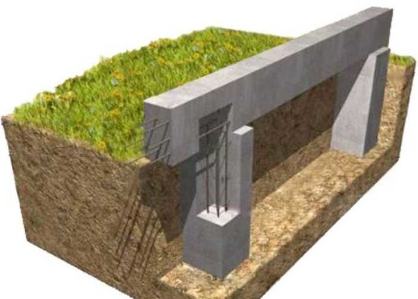 Un ejemplo de cimentación columnar con rejilla monolítica