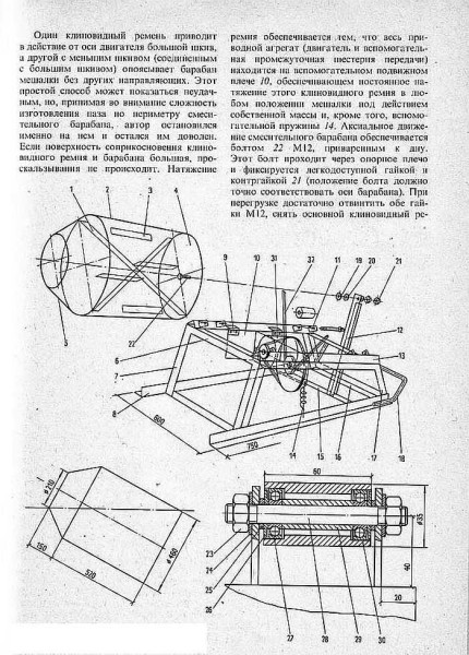 Disegno della betoniera