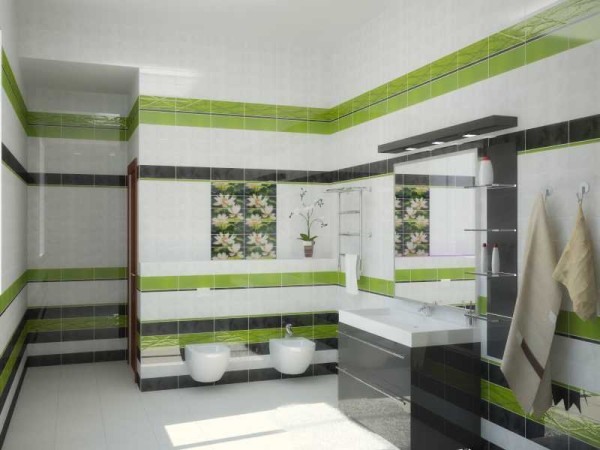 Diseño de azulejos interesante para el baño: ligero y no aburrido