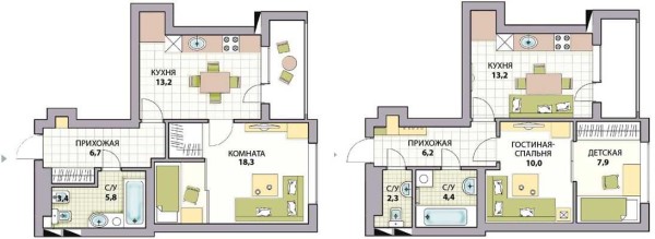 Asignación de una habitación para niños en un apartamento de una habitación.