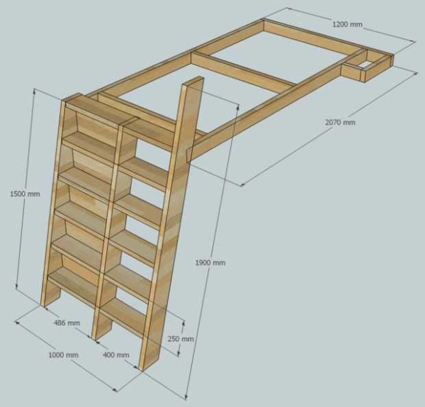 Proyecto: cama alta para niñas