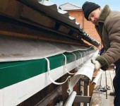 Instalación del canalón desde el exterior.