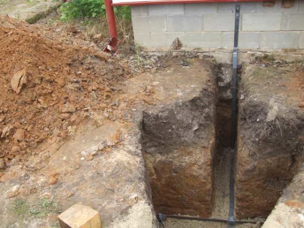 Presa di messa a terra sul muro della casa