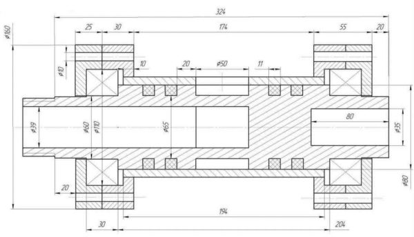 Piccolo disegno girevole della piattaforma di perforazione