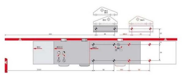 Esempio di un modello per l'installazione di un chiudiporta