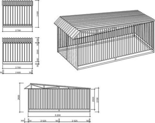 Disegno e dimensioni dei garage ondulati per un'auto