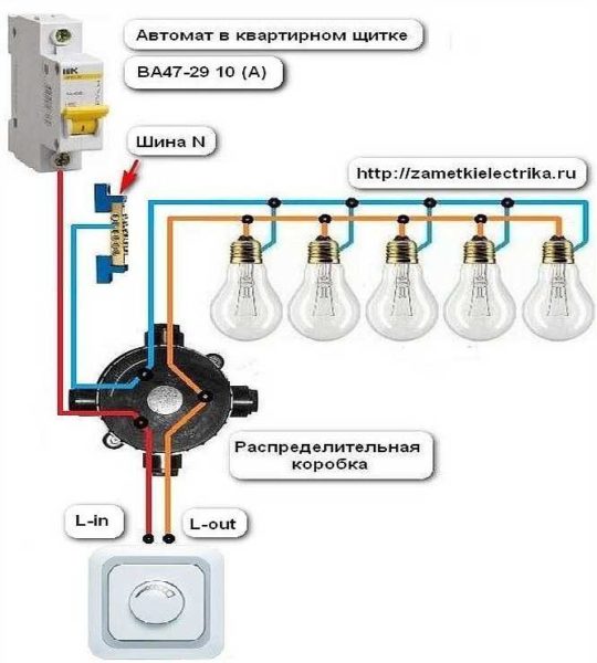 Diagrama de conexión del atenuador