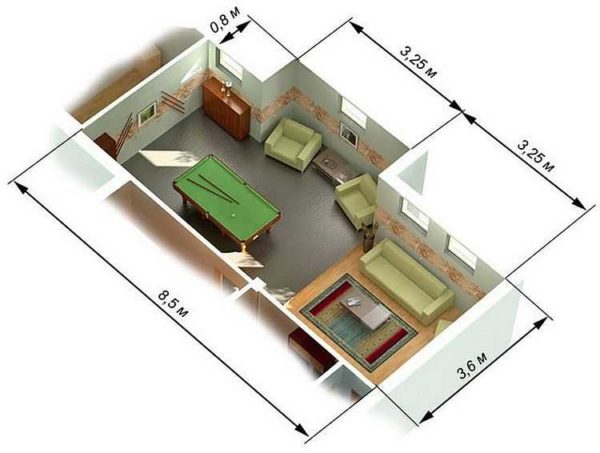 Área de habitación compleja