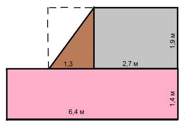 Cómo calcular el área de una habitación irregular.