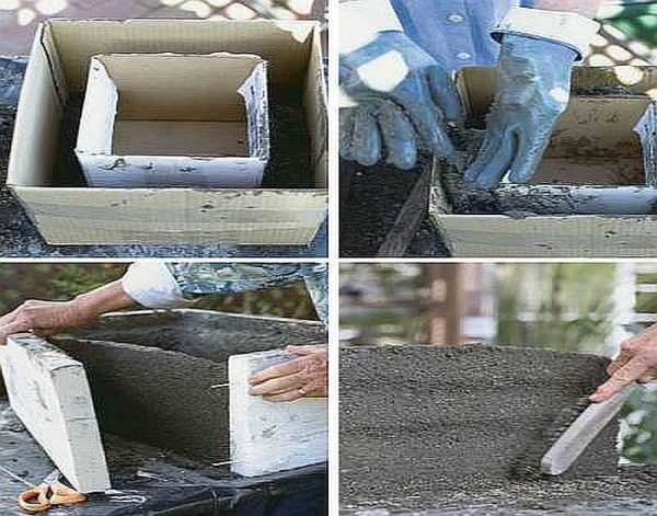 Cómo hacer una maceta de hormigón al aire libre con tus propias manos