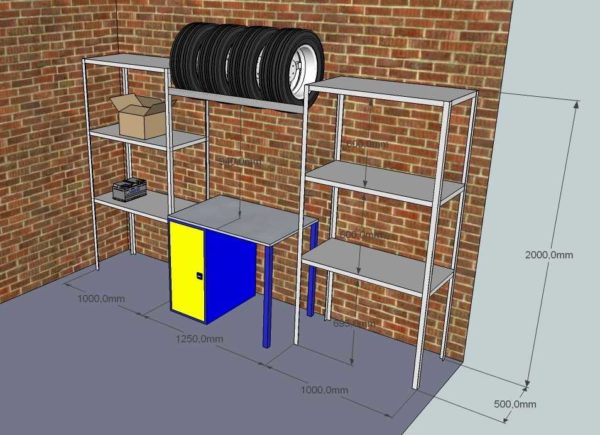 Le scaffalature per garage con banco da lavoro sono convenienti