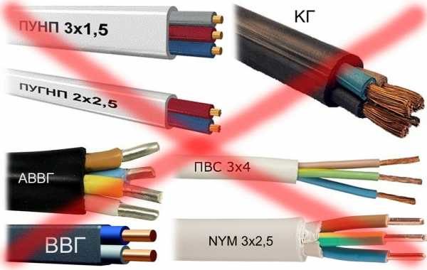 Es mejor evitar los cables no destinados a la instalación subterránea