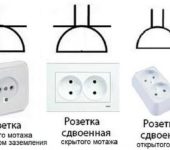 Símbolos de enchufes en circuitos eléctricos.