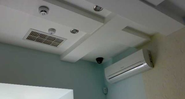 Installato nel soffitto