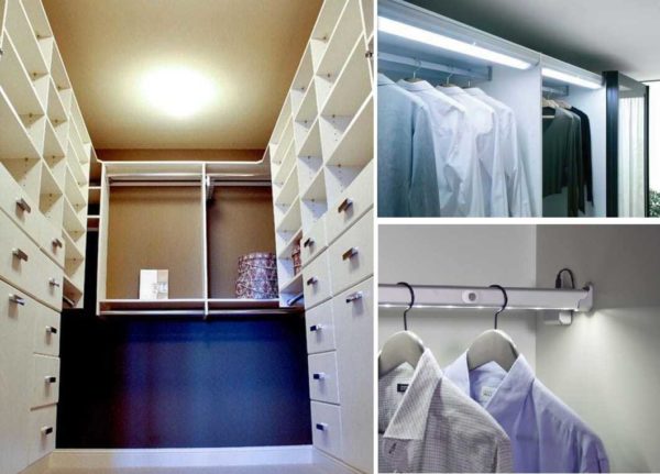 Algunas opciones de iluminación para el vestidor