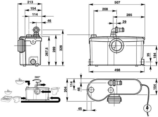 Dimensioni SFA SANIBEST Pro