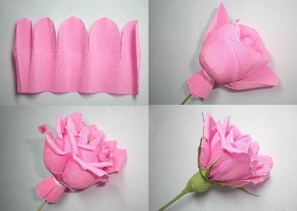 Puoi creare rapidamente una rosa con carta ondulata