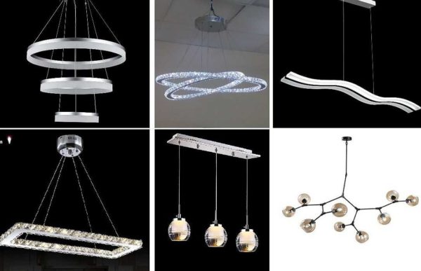 Ci sono lampadari a LED su sospensioni, ci sono - soffitto