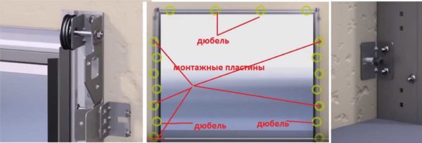 L'installazione del portone sezionale inizia con il fissaggio delle guide verticali