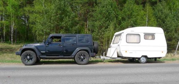 Casa mobile in un rimorchio