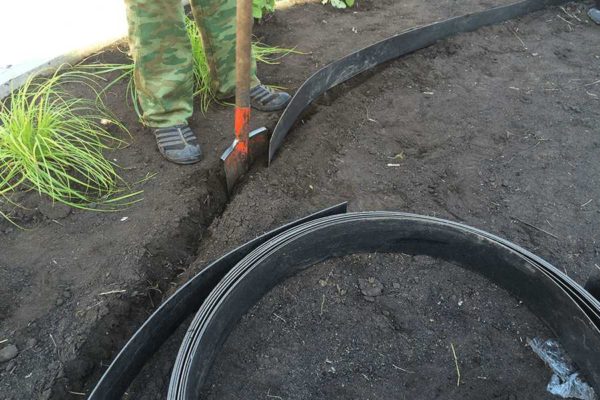 Du kan dekorere og styrke sengene ved å bruke plastkantbånd til hagen og grønnsakshagen