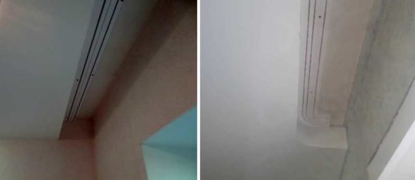 Il fissaggio della cornice del soffitto in una nicchia è un po 'più scomodo