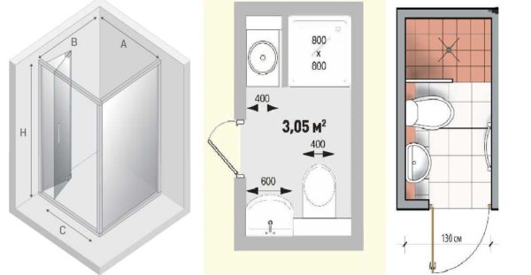 Dimensioni dei box doccia quadrati