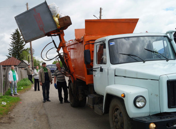 recolección de basura en áreas rurales