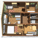 layout della casa da 3 contenitori