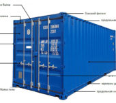 dispositivo di un container marittimo