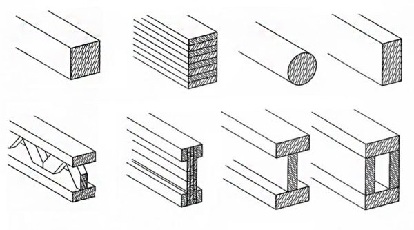 tipos de vigas de madera